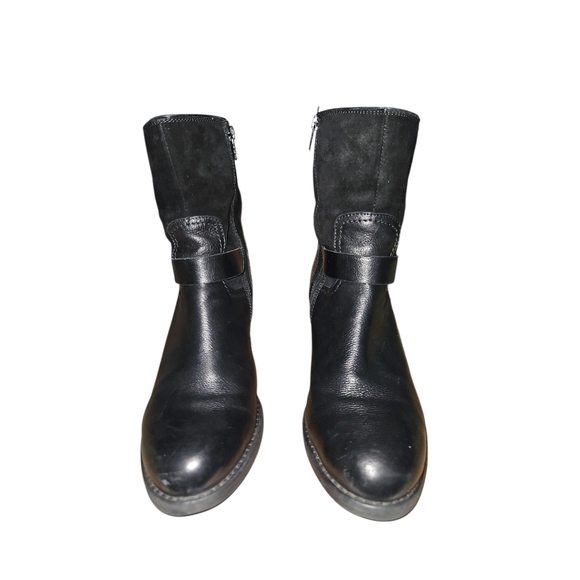 Clarks Mid Calf Black Leather & Suede Boots Women's Size 9.5 - Picture 7 of 7